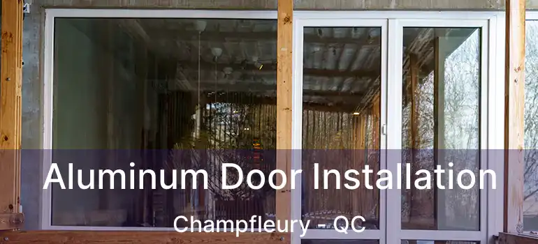  Aluminum Door Installation Champfleury - QC