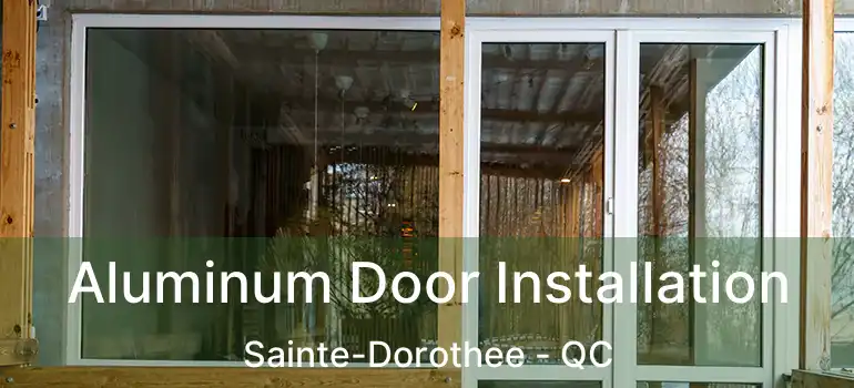  Aluminum Door Installation Sainte-Dorothee - QC
