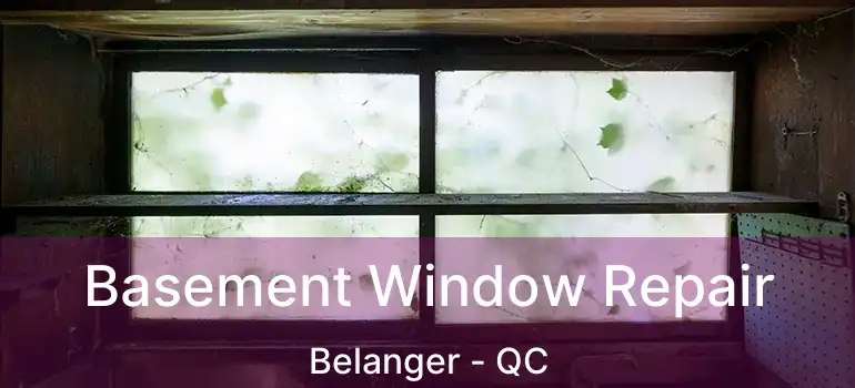  Basement Window Repair Belanger - QC
