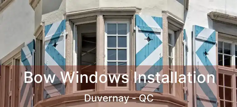  Bow Windows Installation Duvernay - QC