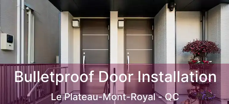  Bulletproof Door Installation Le Plateau-Mont-Royal - QC