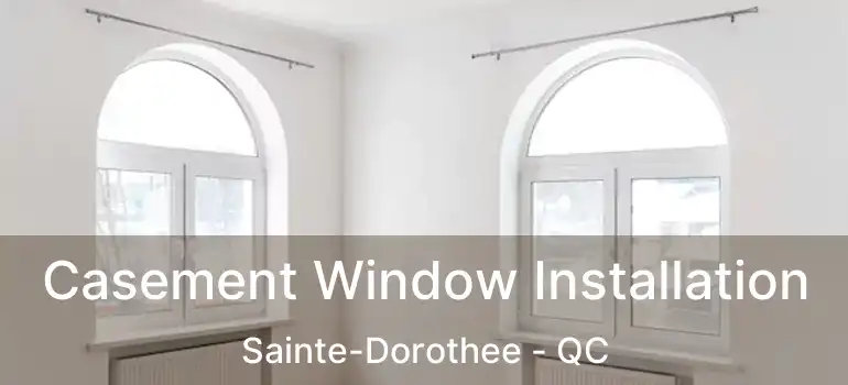  Casement Window Installation Sainte-Dorothee - QC
