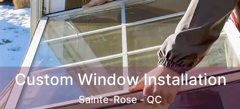  Custom Window Installation Sainte-Rose - QC