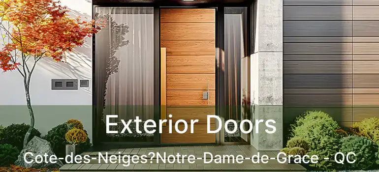  Exterior Doors Cote-des-Neiges?Notre-Dame-de-Grace - QC