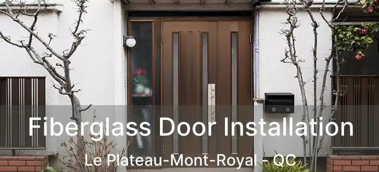  Fiberglass Door Installation Le Plateau-Mont-Royal - QC