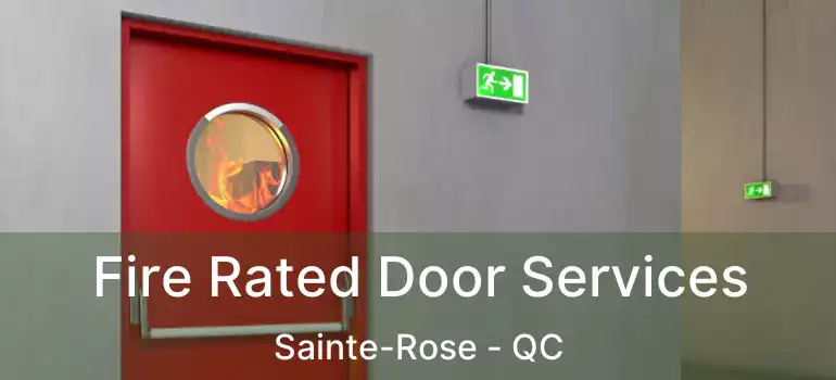  Fire Rated Door Services Sainte-Rose - QC