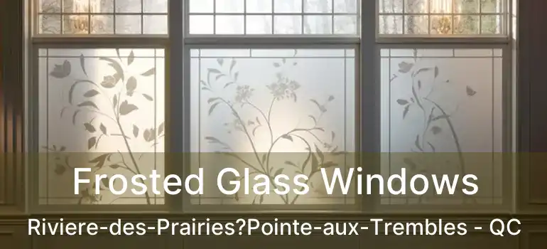  Frosted Glass Windows Riviere-des-Prairies?Pointe-aux-Trembles - QC