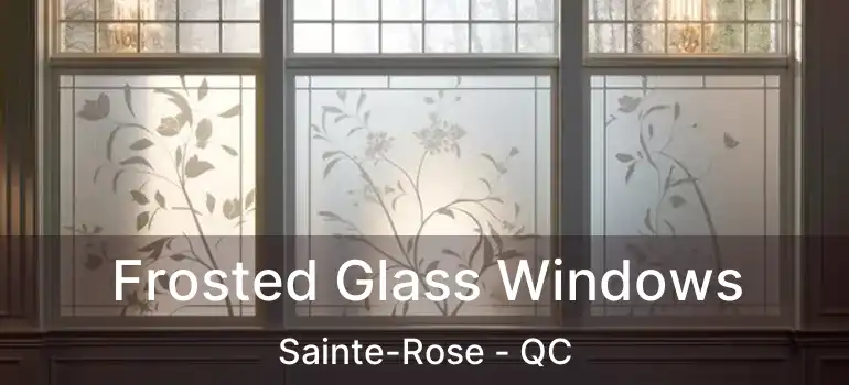  Frosted Glass Windows Sainte-Rose - QC