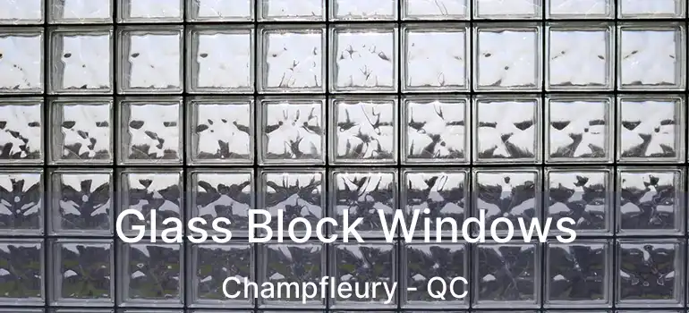  Glass Block Windows Champfleury - QC