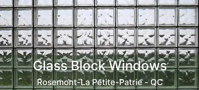  Glass Block Windows Rosemont-La Petite-Patrie - QC