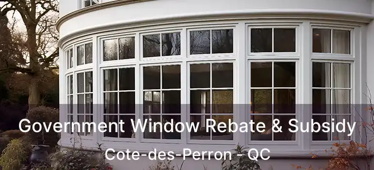  Government Window Rebate & Subsidy Cote-des-Perron - QC