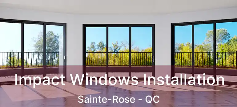  Impact Windows Installation Sainte-Rose - QC