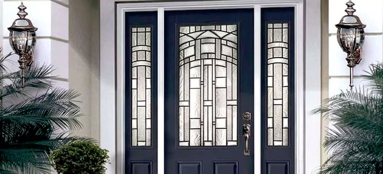 Stained Glass Door Panels in Laval, Quebec