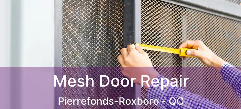  Mesh Door Repair Pierrefonds-Roxboro - QC