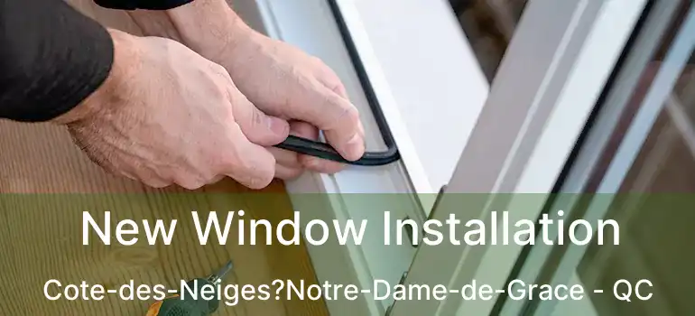  New Window Installation Cote-des-Neiges?Notre-Dame-de-Grace - QC