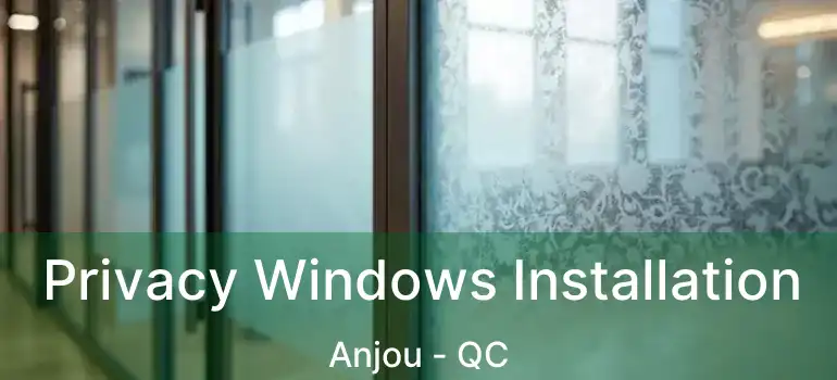  Privacy Windows Installation Anjou - QC