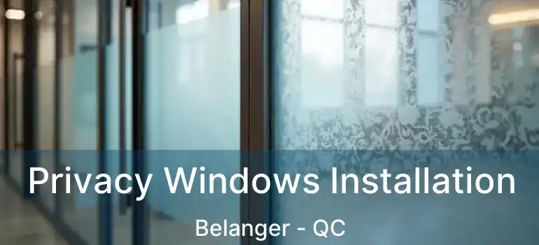  Privacy Windows Installation Belanger - QC