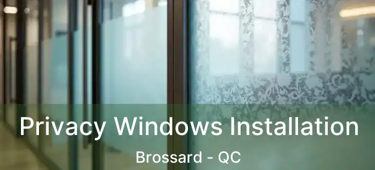  Privacy Windows Installation Brossard - QC