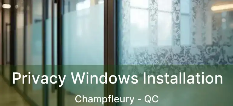  Privacy Windows Installation Champfleury - QC