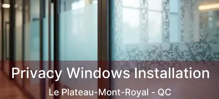  Privacy Windows Installation Le Plateau-Mont-Royal - QC