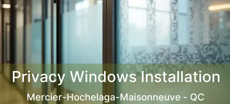  Privacy Windows Installation Mercier-Hochelaga-Maisonneuve - QC