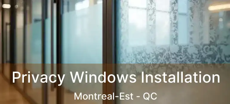  Privacy Windows Installation Montreal-Est - QC