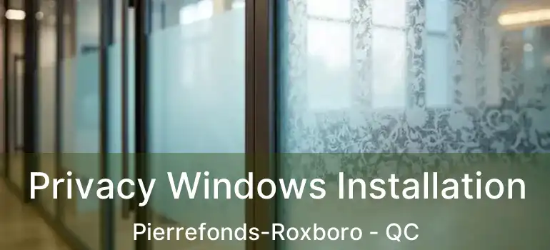  Privacy Windows Installation Pierrefonds-Roxboro - QC