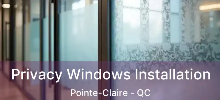  Privacy Windows Installation Pointe-Claire - QC