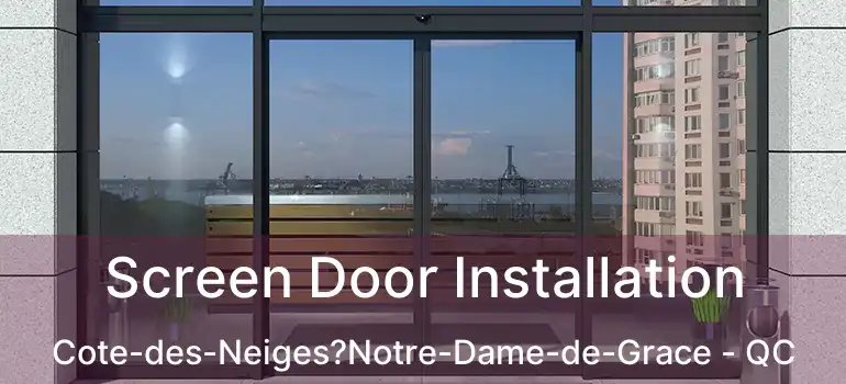  Screen Door Installation Cote-des-Neiges?Notre-Dame-de-Grace - QC