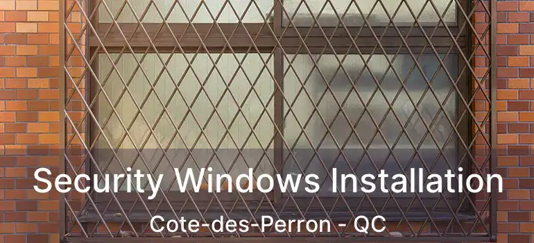  Security Windows Installation Cote-des-Perron - QC