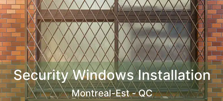  Security Windows Installation Montreal-Est - QC