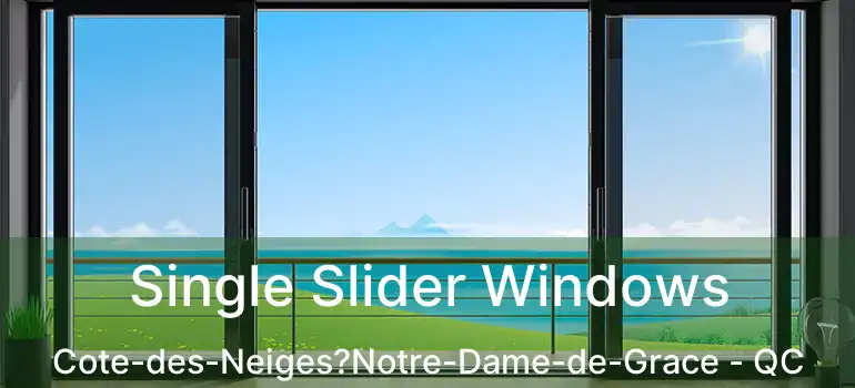  Single Slider Windows Cote-des-Neiges?Notre-Dame-de-Grace - QC