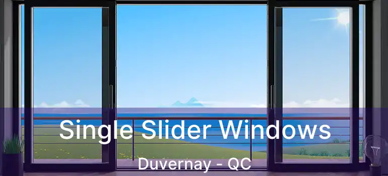  Single Slider Windows Duvernay - QC