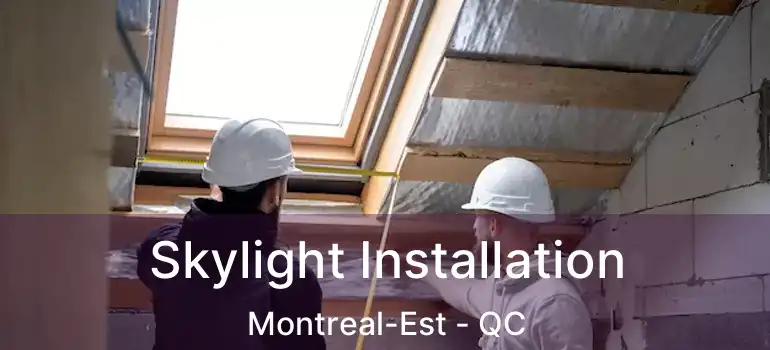  Skylight Installation Montreal-Est - QC