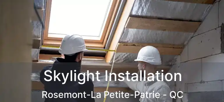  Skylight Installation Rosemont-La Petite-Patrie - QC
