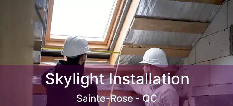  Skylight Installation Sainte-Rose - QC