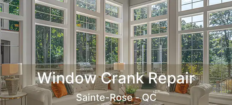  Window Crank Repair Sainte-Rose - QC
