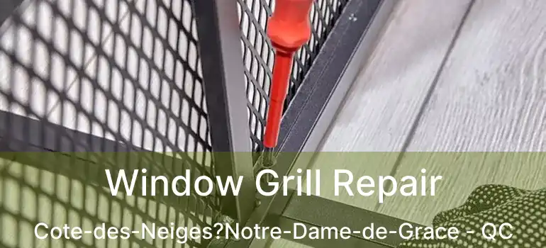  Window Grill Repair Cote-des-Neiges?Notre-Dame-de-Grace - QC