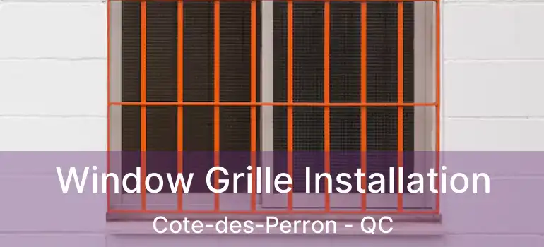  Window Grille Installation Cote-des-Perron - QC