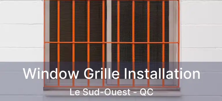  Window Grille Installation Le Sud-Ouest - QC