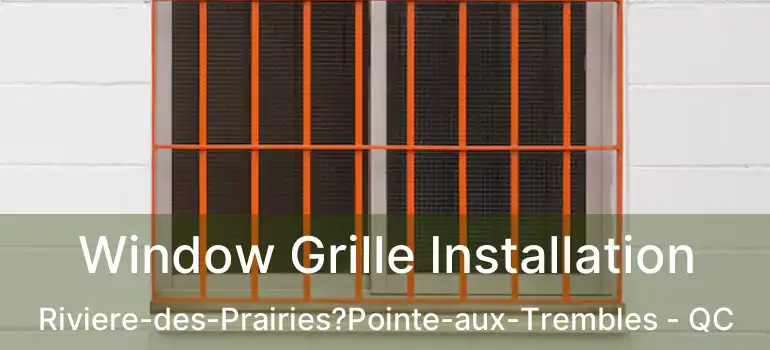  Window Grille Installation Riviere-des-Prairies?Pointe-aux-Trembles - QC