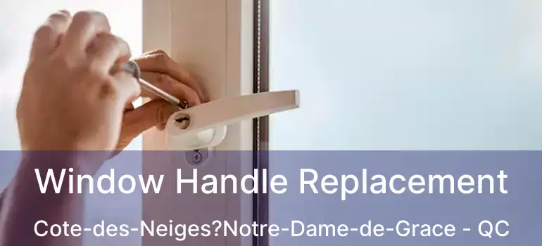  Window Handle Replacement Cote-des-Neiges?Notre-Dame-de-Grace - QC