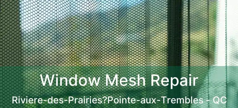  Window Mesh Repair Riviere-des-Prairies?Pointe-aux-Trembles - QC