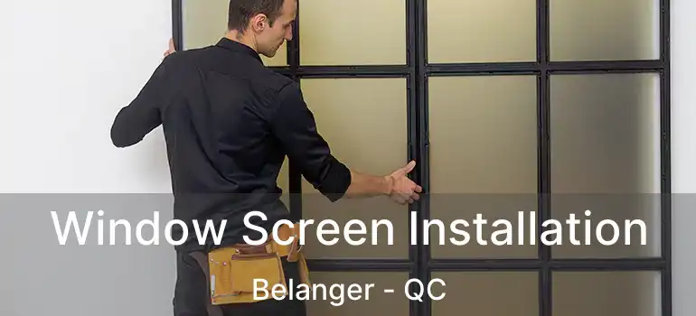  Window Screen Installation Belanger - QC
