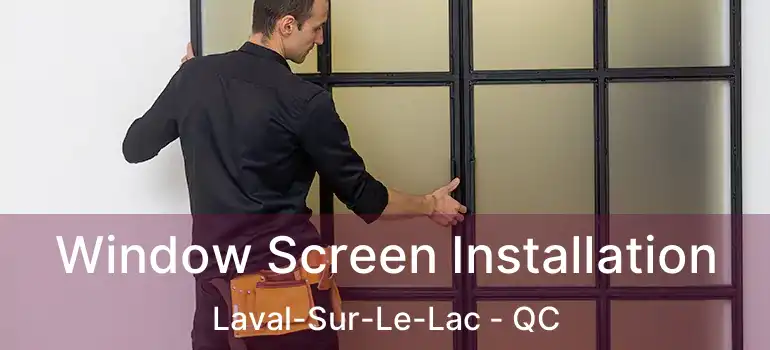  Window Screen Installation Laval-Sur-Le-Lac - QC