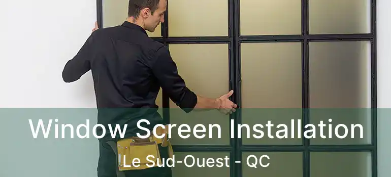  Window Screen Installation Le Sud-Ouest - QC